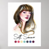 ソフトサマータイプ季節色解析技術 ポスター (正面)