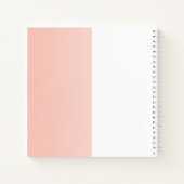 ソフトサンゴ及びホワイトカラーブロックノート ノートブック (裏面)