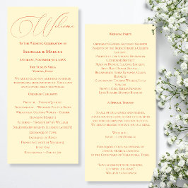 ソフトサンセットヒュース結婚式 プログラム