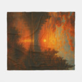 ソフトサンセットライト フリースブランケット (正面(横))