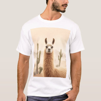 ソフトサンドラマとサボテンの流れ Tシャツ
