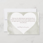 ソフトサンフラワーズボホ結婚ハート サンキューカード (裏面)