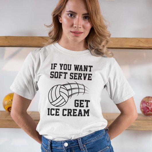 ソフトサーもしバーにアイスクリームを食べたい Tシャツ