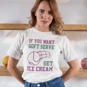 ソフトサーもしバーにアイスクリームを食べたい Tシャツ