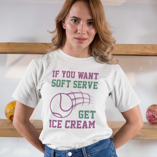 ソフトサーもしバーにアイスクリームを食べたい Tシャツ