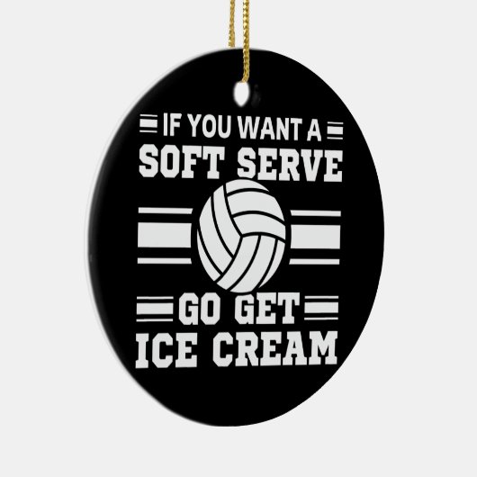 ソフトサーもしビスにアイスクリームを取りに行きたい セラミックオーナメント (右)