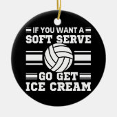 ソフトサーもしビスにアイスクリームを取りに行きたい セラミックオーナメント (正面)