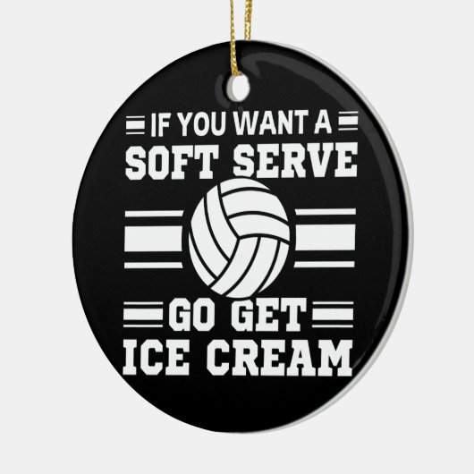 ソフトサーもしビスにアイスクリームを取りに行きたい セラミックオーナメント (左)