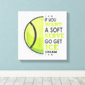 ソフトサーもしビス行ってアイスクリームを手に入れおもしろいて キャンバスプリント (インサイチュ (ウッドフロア))