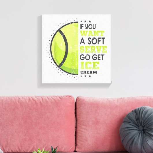 ソフトサーもしビス行ってアイスクリームを手に入れおもしろいて キャンバスプリント (インサイチュ (リビング))