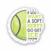 ソフトサーもしビス行ってアイスクリームを手に入れおもしろいて シール (正面)