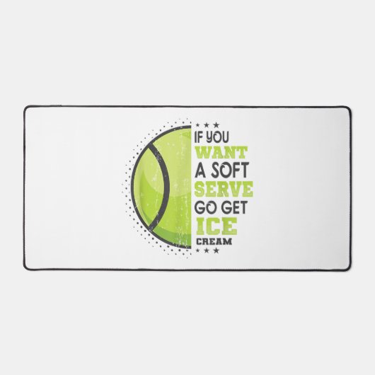 ソフトサーもしビス行ってアイスクリームを手に入れおもしろいて デスクマット (正面)