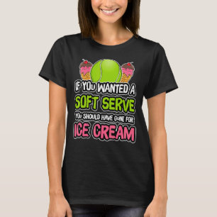 ソフトサーブアイスクリームテニスアスリートコーチ Tシャツ