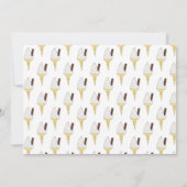 ソフトサーブコーンアイスクリームソーシャル誕生日パーティー 招待状 (裏面)