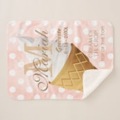 ソフトサーブバニラアイスクリームコーン シェルパブランケット (正面(横))