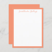 ソフトサーモン赤みがかったオレンジ色クラシックのメモカード