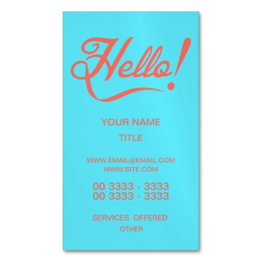 ソフトシアンとビタースウィートハロー マグネット名刺 (正面縦)