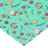 ソフトシアンイースターパターンテーブルランナー ショートテーブルランナー (コーナー)
