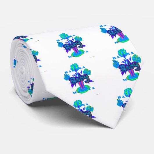 ソフトシアンブルーフラワーアート:ベビーTouch。 ネクタイ (ロール)