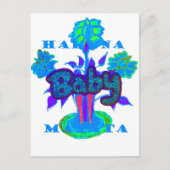 ソフトシアンブルーフラワーアート:ベビーTouch。 ポストカード (正面)