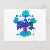 ソフトシアンブルーフラワーアート:ベビーTouch。 ポストカード (正面)