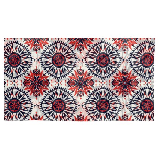 ソフトシアン「コズミックインターロック」キングサイズの枕カバー 枕カバー (正面)