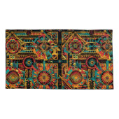 ソフトシアン"ドリームアステカ"キングサイズピローケース 枕カバー (裏面)