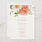 ソフトシックフローラウォーターカラー結婚式招待状 招待状 (正面)