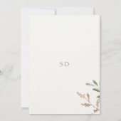 ソフトシックフローラウォーターカラー結婚式招待状 招待状 (裏面)