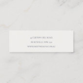 ソフトシック赤面ピンク牡丹リーフ植物フローラ スキニー名刺 (裏面)