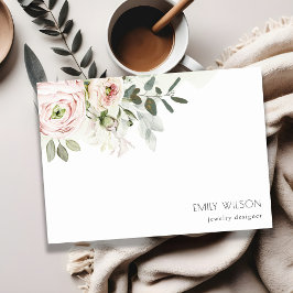 ソフトシック赤面ピンク牡丹リーフ植物フローラ ノートカード
