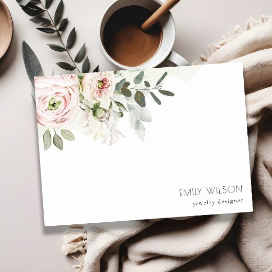 ソフトシック赤面ピンク牡丹リーフ植物フローラ ノートカード