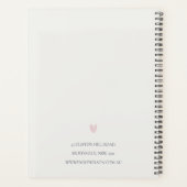 ソフトシック赤面ピンク牡丹リーフ植物フローラ プランナー手帳 (裏面)