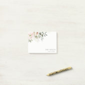 ソフトシック赤面ピンク牡丹リーフ植物フローラ ポストイット (デスク上)