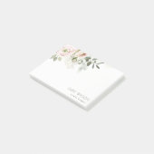 ソフトシック赤面ピンク牡丹リーフ植物フローラ ポストイット (アングル)