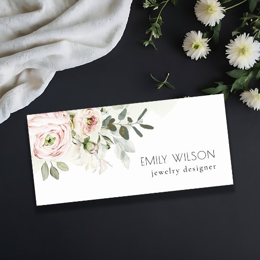 ソフトシック赤面ピンク牡丹リーフ植物フローラ 名札