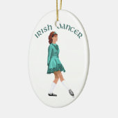 ソフトシューアイリッシュダンサーターコイズ セラミックオーナメント (左)