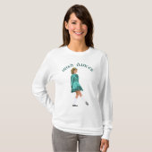 ソフトシューアイリッシュダンサーターコイズ Tシャツ (正面フル)