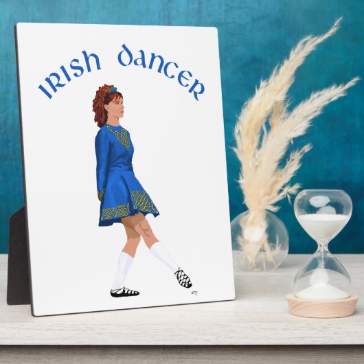 ソフトシューアイリッシュダンサー(ブルー) フォトプラーク (側面)