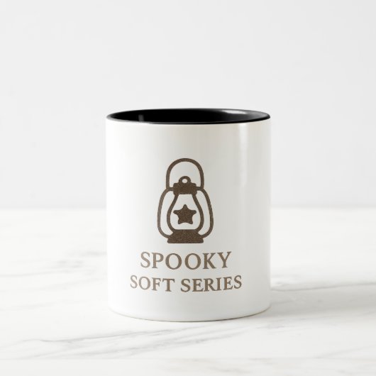 ソフトシリー不気味ズランタンマグ – ミニマルハロウィーン ツートーンマグカップ (中央)