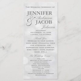 ソフトシルバーおよびホワイト《写真》ぼけ味ライト結婚式 プログラム