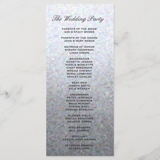 ソフトシルバーパステル結婚式 プログラム (裏面)