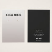 ソフトシルバーモダンイヤリング表示カード (正面&裏面)