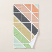 ソフトシンプルアモダン・トーンの三角形パターン バスタオルセット (ハンドタオル)