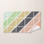 ソフトシンプルアモダン・トーンの三角形パターン バスタオルセット (ハンドタオル)