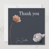 ソフトシンプルミニマル開花 サンキューカード (正面)