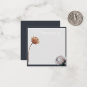 ソフトシンプルミニマル開花 ノートカード (正面/裏面インサイチュ)