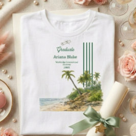 ソフトシーエステティックモダン卒業式招待状 Tシャツ