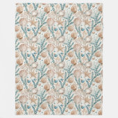 ソフトシーサイドスローリラックスズビーチサイドリトリート フリースブランケット (正面)