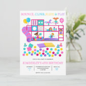 ソフトジャ遊ングジム誕生日パーティーの招待状 招待状 (スタンド正面)